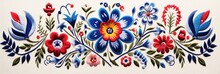 Slovak Folk Embroidery Sticker Design