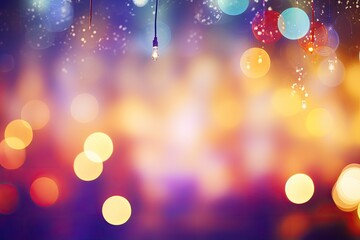 Aufkleber - abstract bokeh background of christmas lights with bokeh effect, Christmas lights on colorful bokeh background, AI Generated