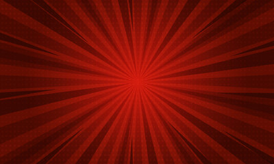 Poster - abstract red halftone texture background with retro style