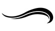 Double curve wave, swoosh tail curve line, swash logo strip