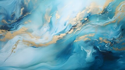 Wall Mural - A captivating abstract marble liquid acrylic texture with a stylish trend color and a glimmer of gold