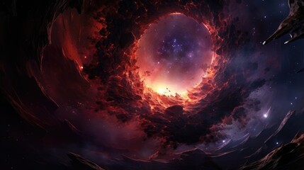 a black hole in space galaxy