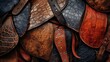 Worn leather saddles: Detailed textures of aged leather saddles