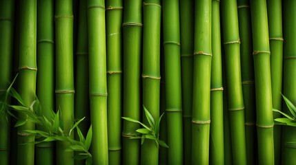 Wall Mural - green bamboo tree background texture pattern 