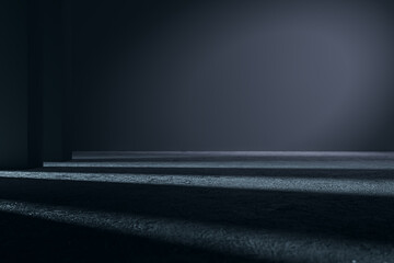 Poster - Modern interior with concrete flooring and mock up place on wall. 3D Rendering.