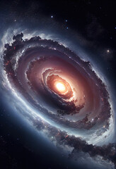 Wall Mural - Circular galaxy in the outer space