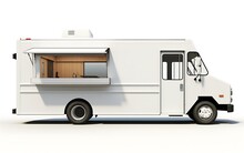Food Truck Mock Up Isolated Background. Generative AI