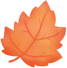 Sticker - Autumn leaf hand drawn illustration