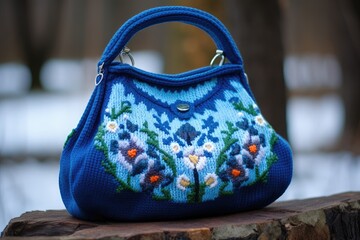stylish handbag knitted