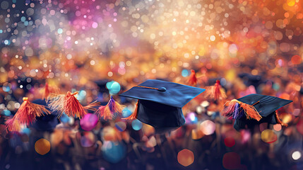 Mother proud of her graduated daughter 3d illustration