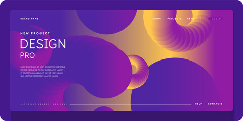 Poster - Template for the design and placement of text. Modern stylish graphics with geometric shapes. A page for the Internet.