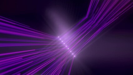 Poster - Close-up of purple light rays on dark background. Digital art. Modern design. Digital seamless loop animation. 3d rendering. 4K, Ultra HD resolution