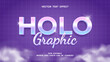 holographic editable 3d text effect