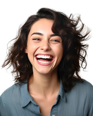 Portrait of a Smiling Woman, happiness, joy, confident, beautiful, png, transparent background