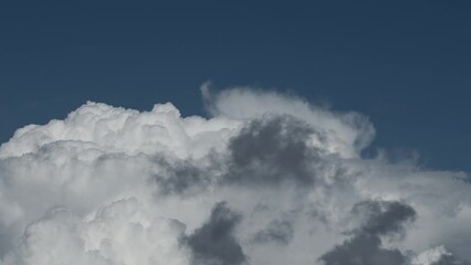 Wall Mural - movement of beautiful clouds in the blue sky, time lapse video. nice nature background for your proj
