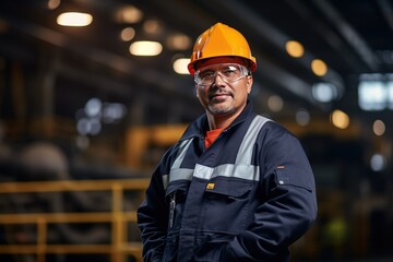 Poster - Happy professional Worker-Heavy Industry Engineer