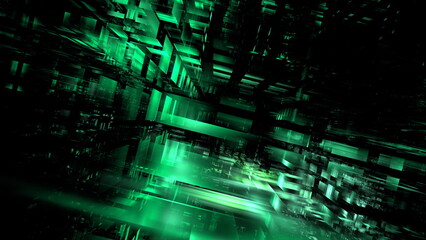 Poster - Technology abstract futuristic light future science background. Concept blue tech perspective digital space modern. 3d render