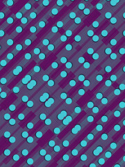 Aufkleber - An optical illusion is formed by an abstract blue-purple pattern. 3d rendering digital illustration