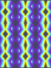Aufkleber - Abstract futuristic fashion background with a neon pattern of geometric shapes. 3d rendering digital illustration