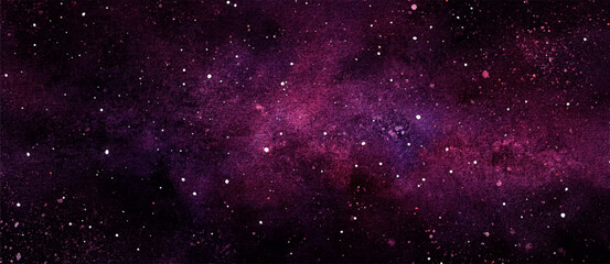 Wall Mural - vector cosmic illustration. beautiful colorful space background. watercolor cosmos