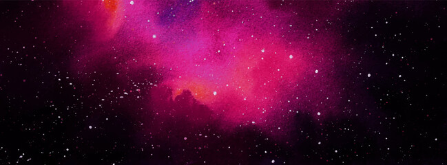Wall Mural - vector cosmic illustration. beautiful colorful space background. watercolor cosmos
