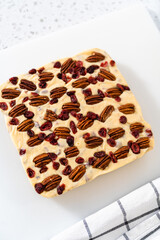 Wall Mural - Homemade White Chocolate Cranberry Pecan Fudge