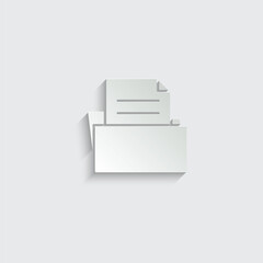 Poster -  Folder with documents icon vector