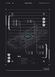 Cyberpunk retro futuristic poster. Abstract cosmic shapes. Digital design elements hud style. Trendy shapes in cyberpunk style. Bar labels,info box bars.