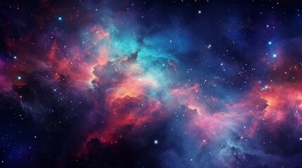 colorful space galaxy cloud, nebula, generative ai
