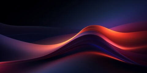 Wall Mural - Abstract background with waves and lines, Generative AI