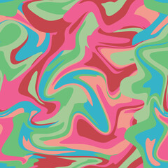 abstract modern retro psychedelic swirl seamless pattern