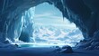 cold arctic ice cave illustration land water, snow north, polar travel cold arctic ice cave