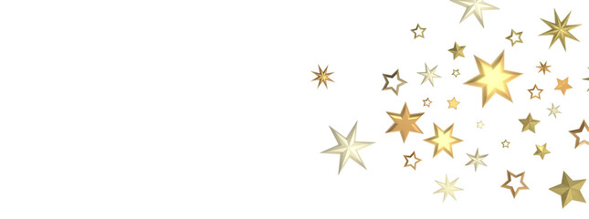 Wall Mural - XMAS stars. Confetti celebration, Falling golden abstract decoration for party, birthday celebrate,