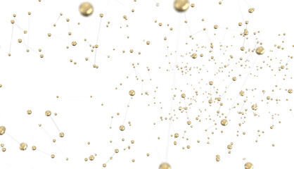 Digital cyberspace with particles and Digital data network connections concept.