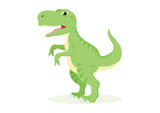 Fototapeta Dinusie - T-rex Dinosaur Cartoon Character Vector Illustration
