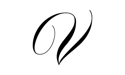 Poster - Letter V Logo Template Design