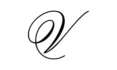 Poster - Letter V Logo Template Design