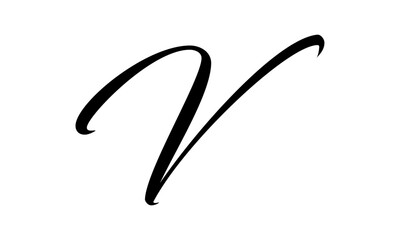 Poster - Letter V Logo Template Design
