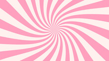 Strawberry Ice Cream Pink Swirl Pattern, Milk Twist Candy Backdrop. Vector Delightful Ornament, Resembling Lollipop And Caramel Sweet Confections With A Whimsical Spiral Design. Whirlpool Wallpaper