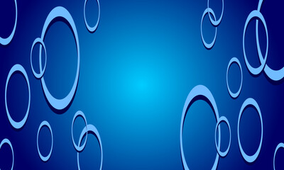 Blue oval with shadow in gradient blue background illustration design vector