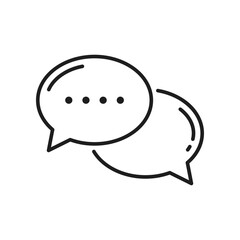 Fototapete - Message dialog doodle, speech bubble abstract memo. Vector chat box icon, chatting dialogue or conversation bubble with information