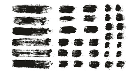 Poster - Round Brush Regular Straight Lines Artist Brush High Detail Abstract Vector Background Set  ULTRA