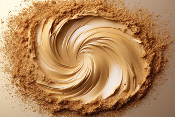 Poster - Gold Cream-To-Powder Foundation texture background