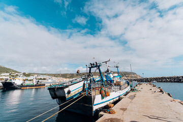 Poster - Marina harbour with fishing yachts in Sesimbra, Portugal