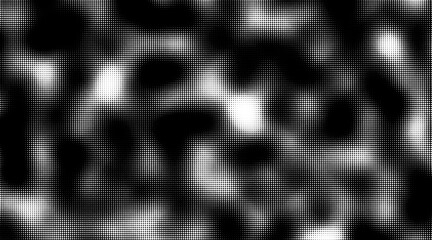 Aufkleber - Monochrome gradient halftone dots background. Vector illustration. Abstract grunge dots on white background