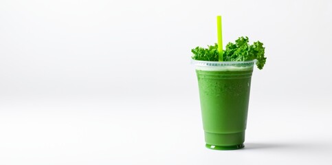 Poster - Fresh detox Vegetarian healthy green smoothie 