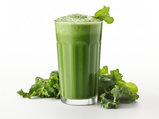 Poster - Fresh detox Vegetarian healthy green smoothie 