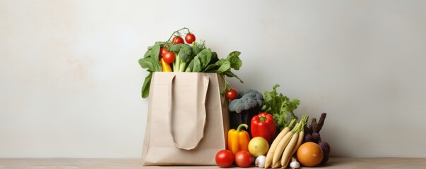 Wall Mural - Delivery or grocery shopping healthy food