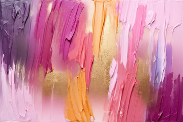 Poster - make up painting with colorful stripe 