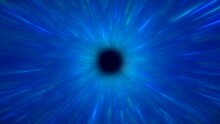 High Speed Sci-fi Abstract Star Portal, Sci-fi Modern Blue Hypnotic Tunnel.